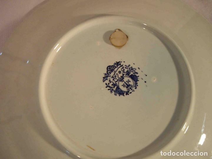 Vintage: PLATO CENTRO MESA PORCELANA DELFT 4 - Foto 7