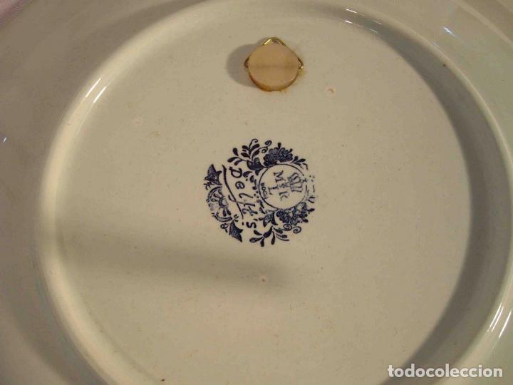 Vintage: PLATO CENTRO MESA PORCELANA DELFT 2 - Foto 6