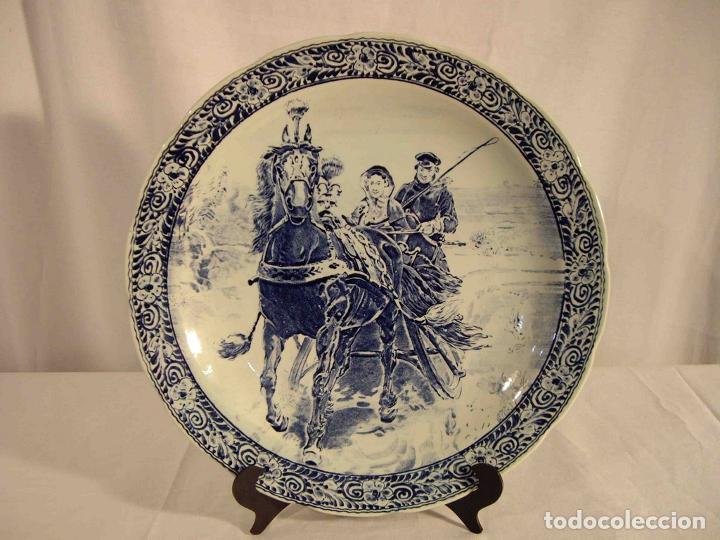 Vintage: PLATO CENTRO MESA PORCELANA DELFT 2 - Foto 1