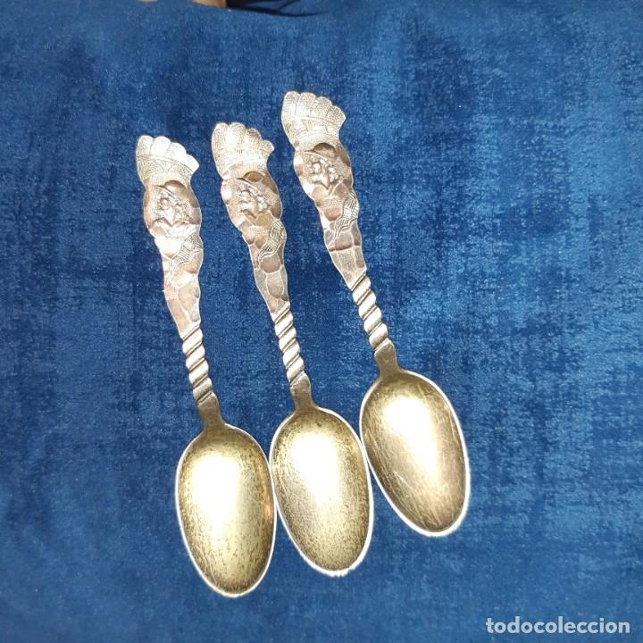 Vintage: 3 cucharitas de plata romanas