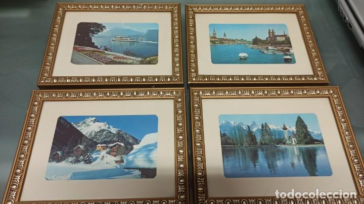 Vintage: CUADROS LAMINAS PAISAJES SUIZA. VINTAGE