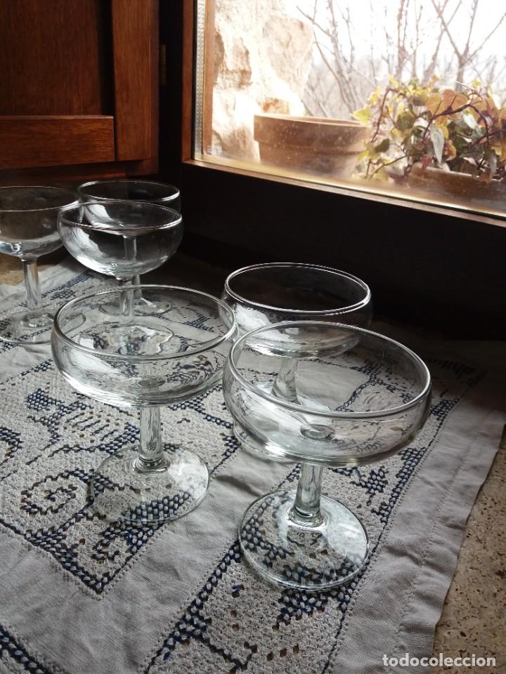 Vintage: SEIS COPAS CHAMPAGNE a&ntilde;os 60 - Foto 5