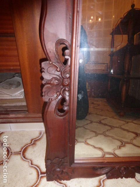 Vintage: ESPEJO DE MADERA TALLADA. - Foto 4