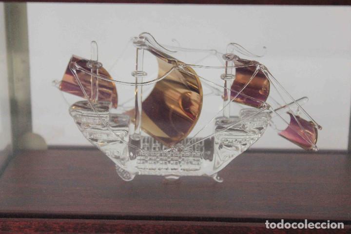 Vintage: URNA CARABELA PINTA VELAS DORADAS - Foto 7
