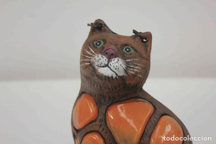 Vintage: PORTAVELAS HIERRO GATO - Foto 2