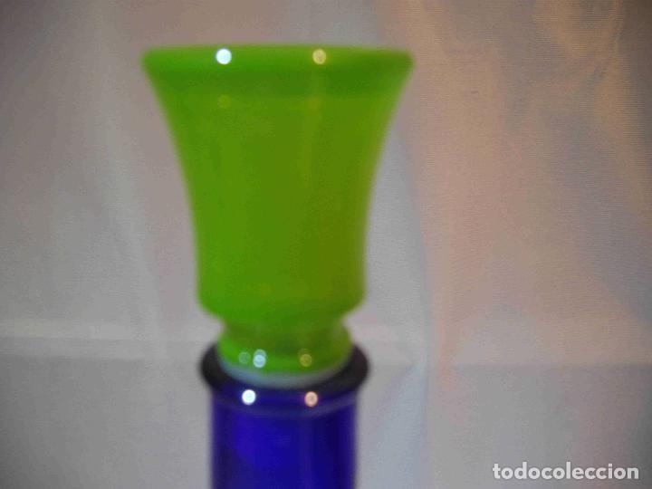 Vintage: BOTELLA CRISTAL TAPON VERDE B - Foto 5