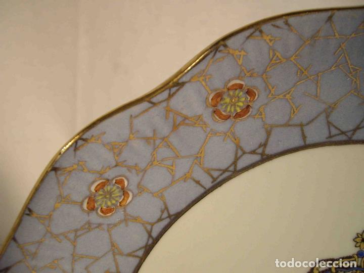 Vintage: SET PLATO PORCELANA EXPOSITOR MADERA - Foto 7