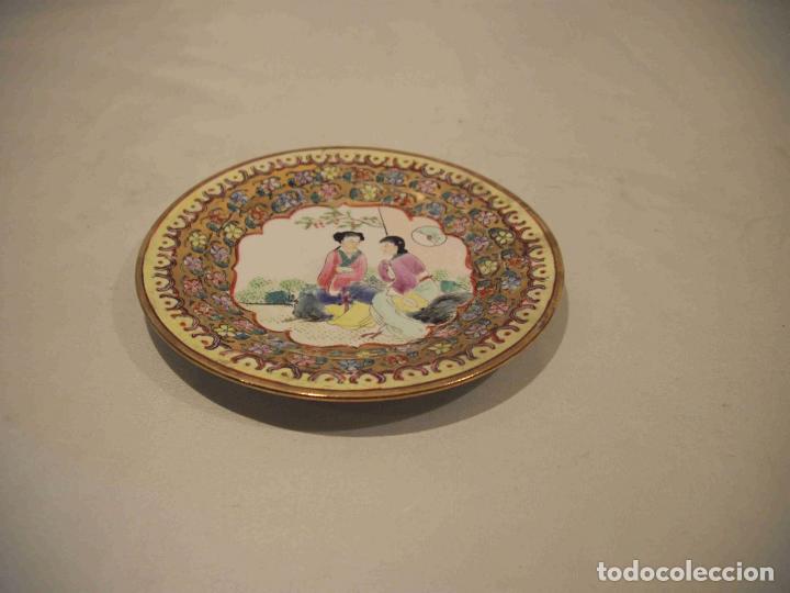 Vintage: PLATO CHINO DOS MUJERES - Foto 2