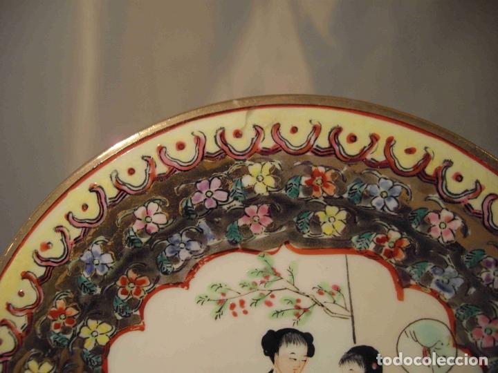 Vintage: PLATO CHINO DOS MUJERES - Foto 4