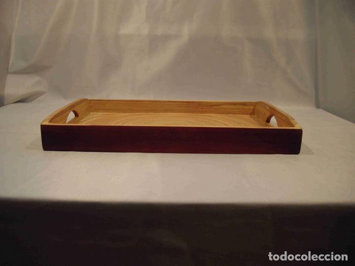 Vintage: BANDEJA 2 ASAS BAMBU 40X30 - Foto 1
