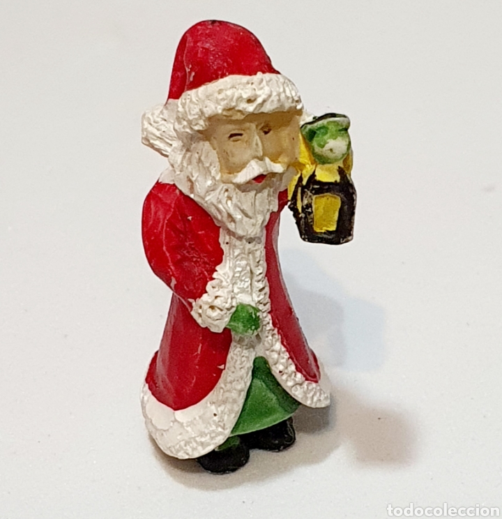 Vintage: PAPA NOEL MINIATURA DE RESINA