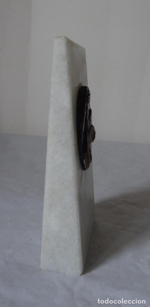 Vintage: FIGURA MARMOL Y PEZ DE BRONCE - Foto 4