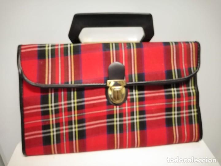 Vintage: Bolsa plegable de tela a&ntilde;os 60-70