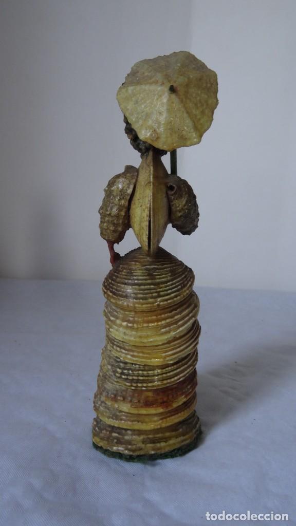 Vintage: FIGURA DAMA DE CONCHAS - Foto 3