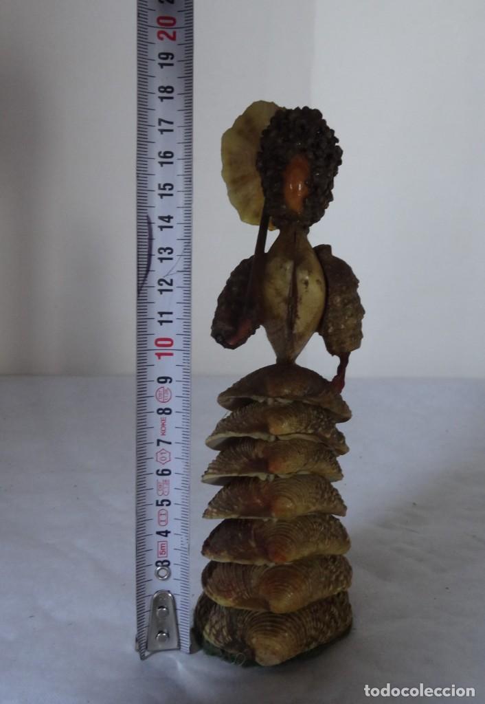 Vintage: FIGURA DAMA DE CONCHAS - Foto 5