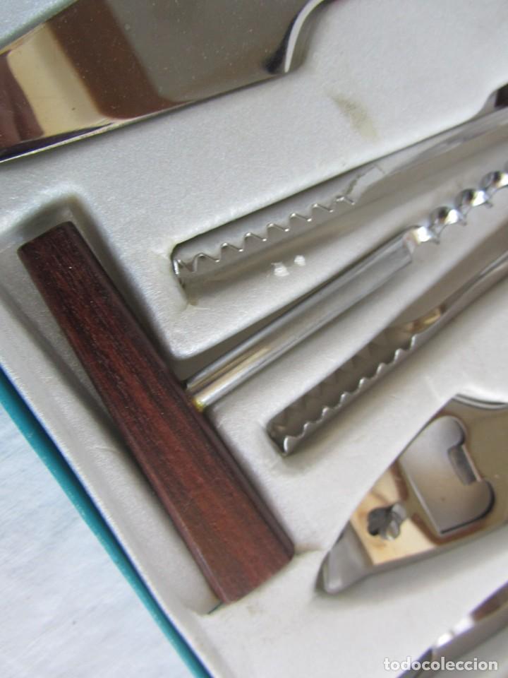 Vintage: Set de bar, 5 piezas, acero y madera - Foto 5