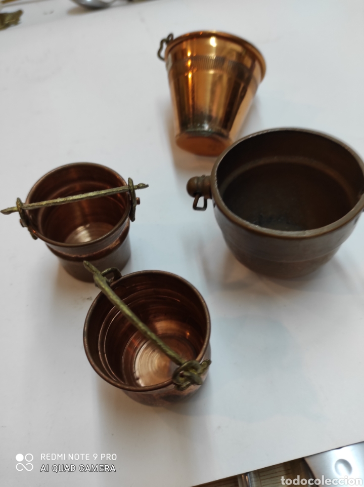 Vintage: Cuatro miniaturas en cobre brillante. - Foto 2