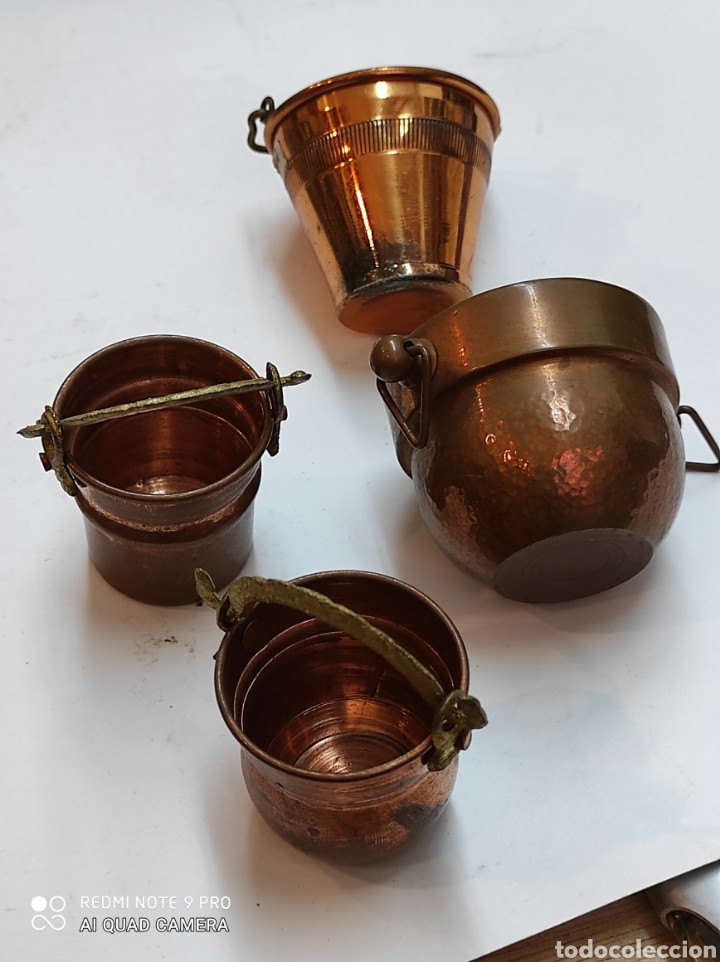 Vintage: Cuatro miniaturas en cobre brillante. - Foto 3