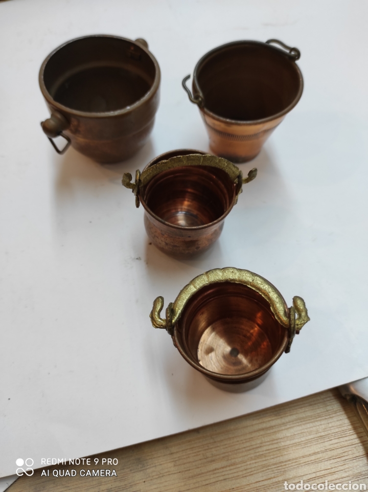 Vintage: Cuatro miniaturas en cobre brillante. - Foto 1