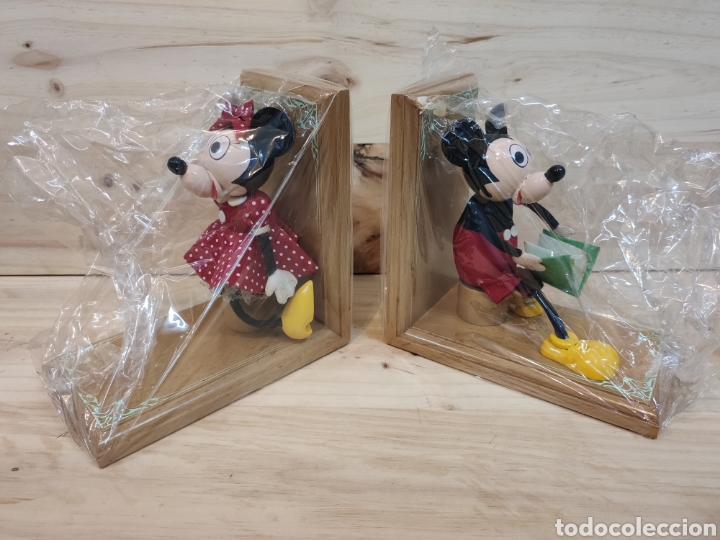Vintage: APOYA LIBROS INFANTIL DE MADERA PERSONAJES DISNEY MICKEY MINNIE APOYALIBROS NUEVO A ESTRENAR