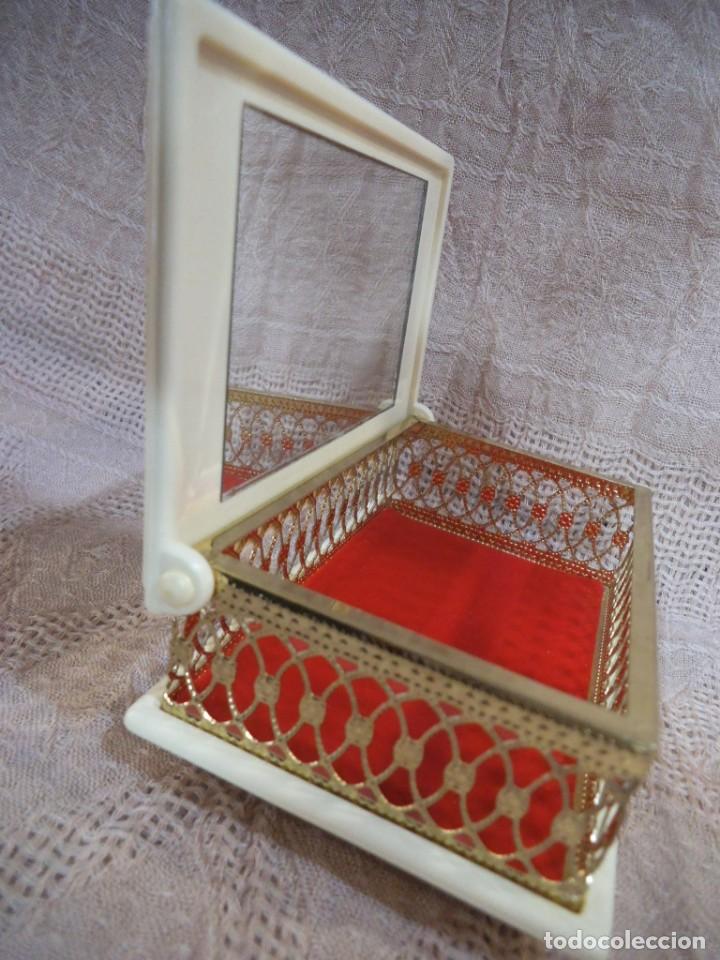 Vintage: JOYERO BEIGE - REJILLA RECTANGULAR. P - Foto 4