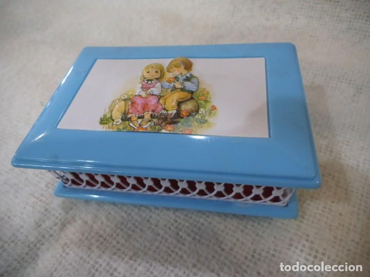 Vintage: JOYERO AZUL - REJILLA RECTANGULAR. G - Foto 1