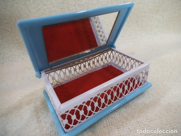 Vintage: JOYERO AZUL - REJILLA RECTANGULAR. G - Foto 4