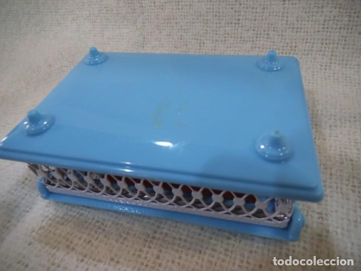Vintage: JOYERO AZUL - REJILLA RECTANGULAR. G - Foto 6