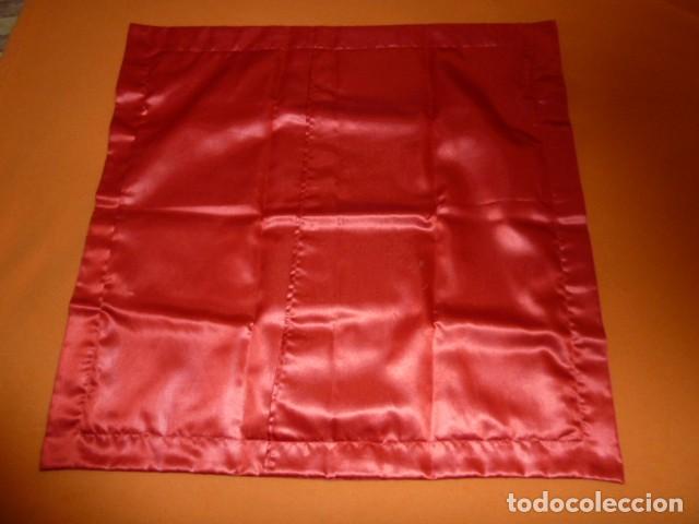 Vintage: Funda coj&iacute;n sat&eacute;n rojo - Foto 3