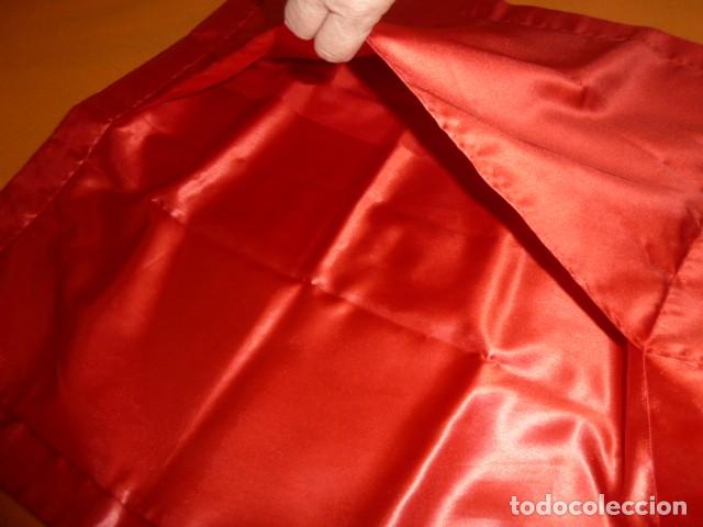 Vintage: Funda coj&iacute;n sat&eacute;n rojo - Foto 4