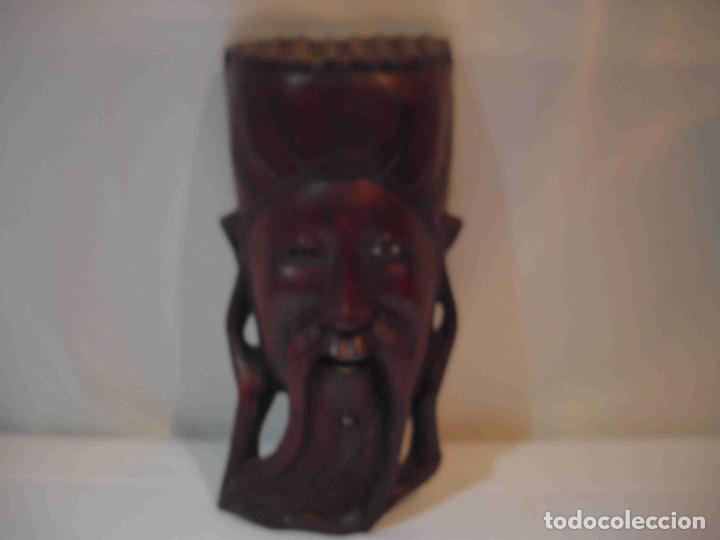 Vintage: MASCARA ORIENTAL TALLA MADERA B - Foto 2
