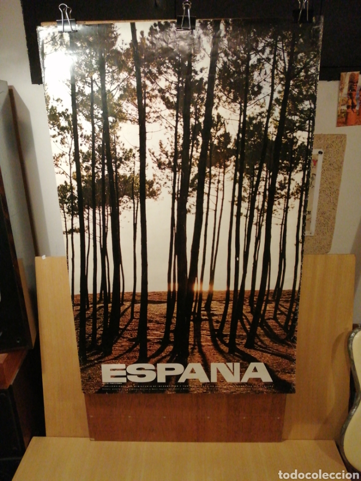 Vintage: Cartel Publicidad Ministerio de Turismo A&ntilde;os 60-70. R&iacute;a de Pontevedra. Galicia. 63x97 cm.