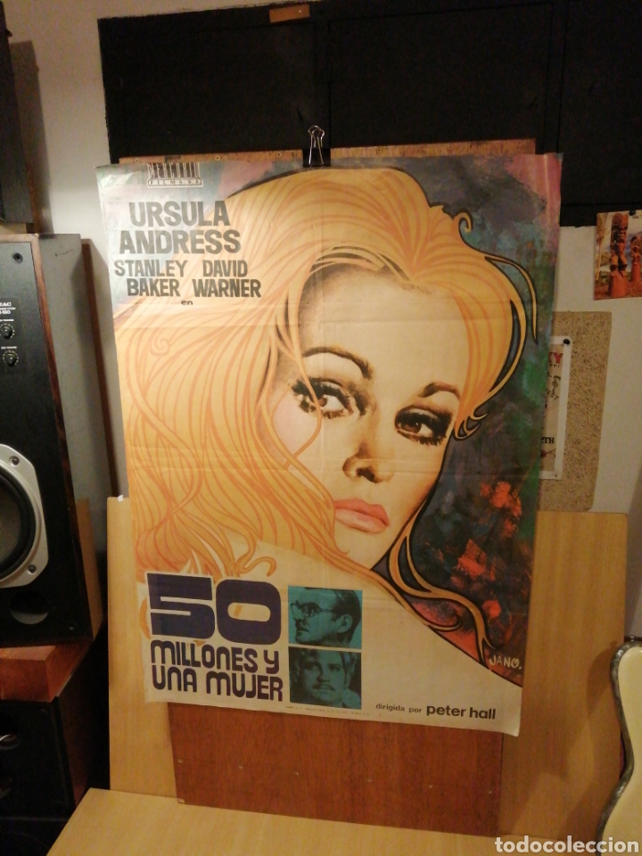 Vintage: Cartel Cine. 50 millones y una mujer. Ursula Andress. A&ntilde;o 1971. 68,5 x94,5 cm. Cine