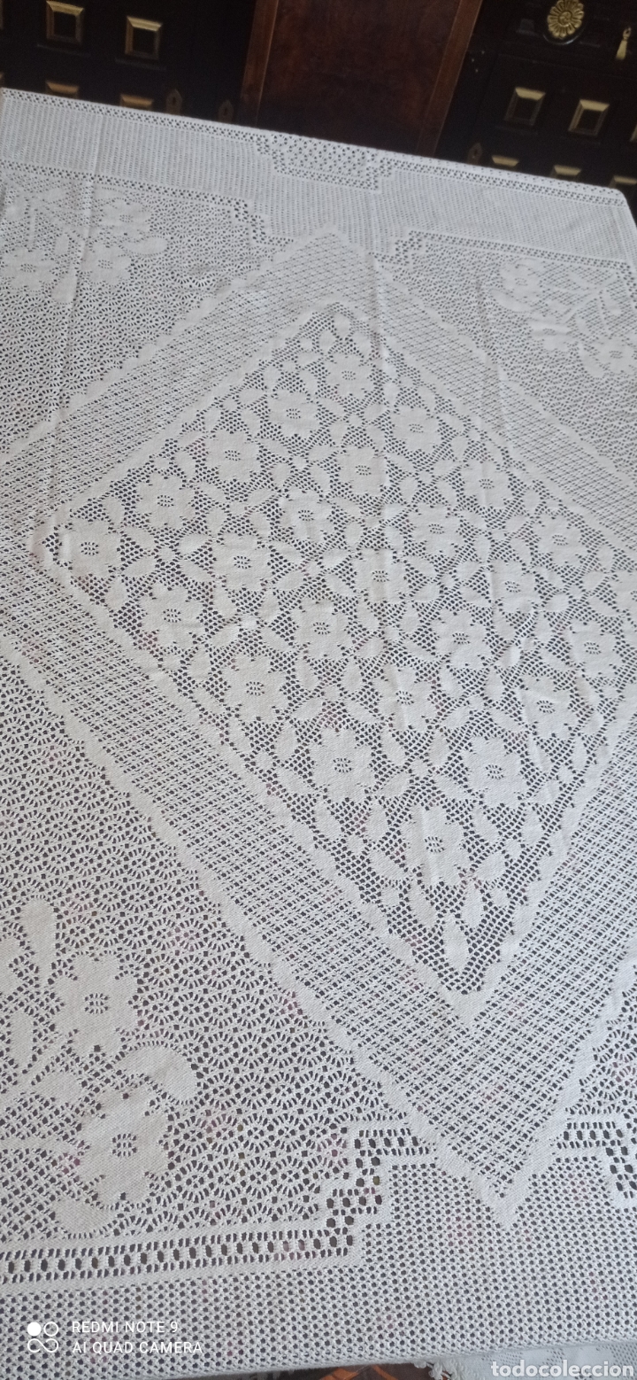 Vintage: Mantel grande blanco mesa - Foto 2
