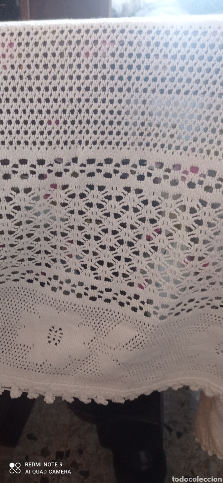Vintage: Mantel grande blanco mesa - Foto 6