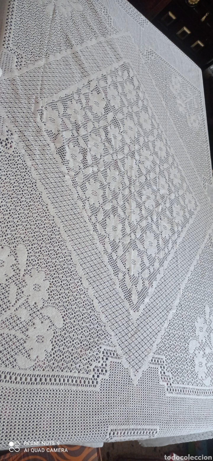Vintage: Mantel grande blanco mesa - Foto 9