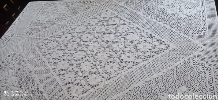 Vintage: Mantel grande blanco mesa - Foto 1