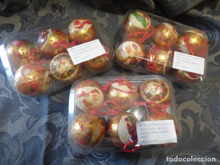 Vintage: Bolas de Navidad.Papel matxe. - Foto 2