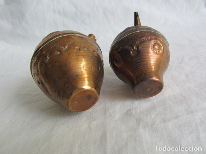 Vintage: Pareja de botijos de cobre en miniatura - Foto 7