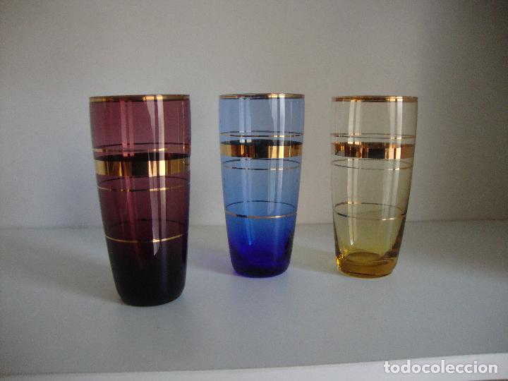 Vintage: LOTE 3 VASOS ALTOS A&Ntilde;OS 70