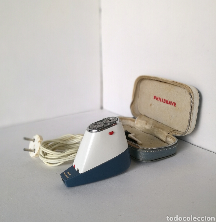Vintage: M&Aacute;QUINA AFEITAR PHILIPSHAVE A&Ntilde;OS 60 // VINTAGE RETRO PHILIPS SHAVE CELESTE