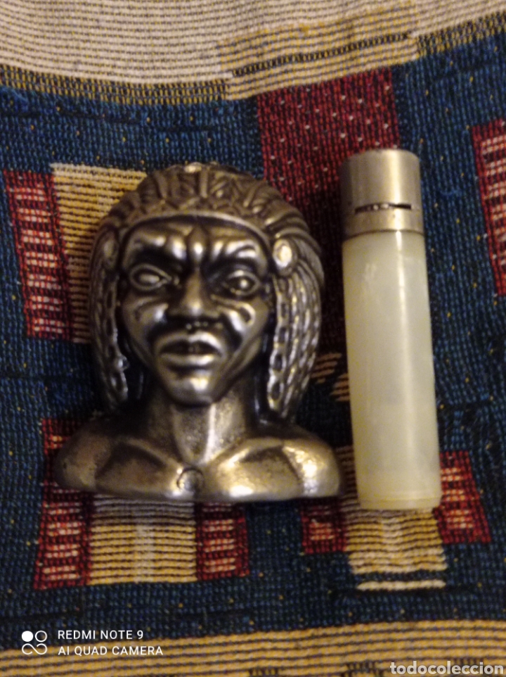 Vintage: Mechero Clipper con regulador y cabeza indio antiguos
