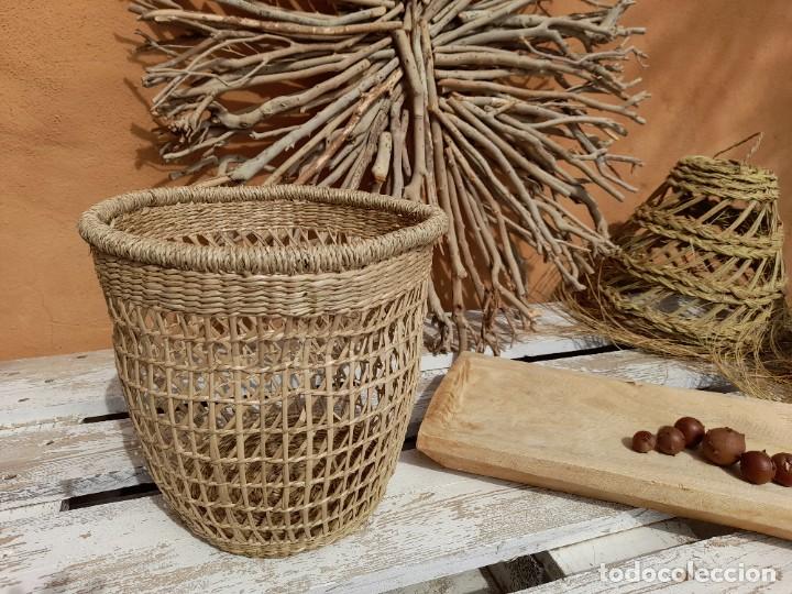 Vintage: Cesta fibras naturales - Foto 2