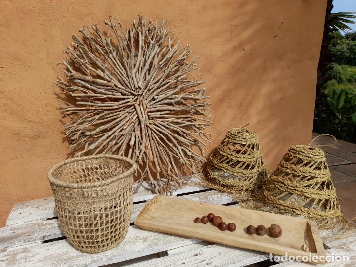 Vintage: Cesta fibras naturales - Foto 3