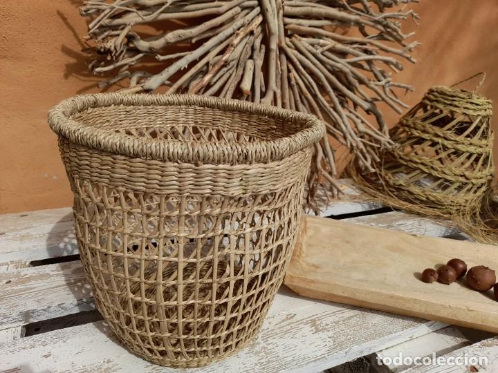 Vintage: Cesta fibras naturales - Foto 5