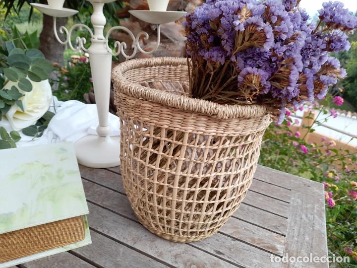 Vintage: Cesta fibras naturales - Foto 1
