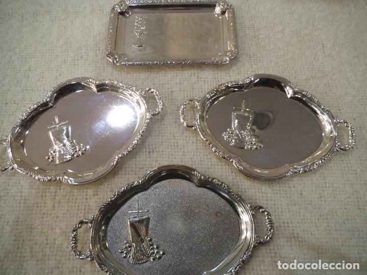 Vintage: GRUPO - 4 - BANDEJAS PLATEADAS ( comuni&oacute;n ) - Foto 1