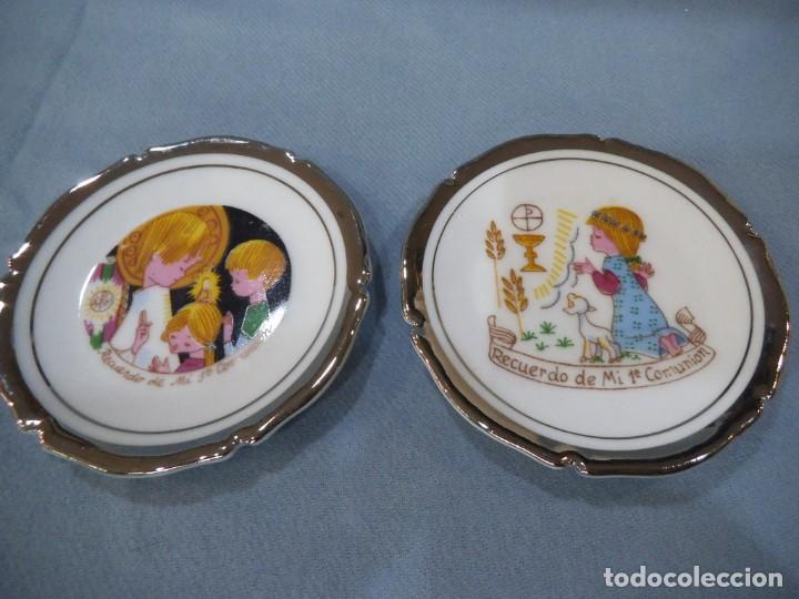 Vintage: DOS PLATOS ( comuni&oacute;n ) plata - Foto 1