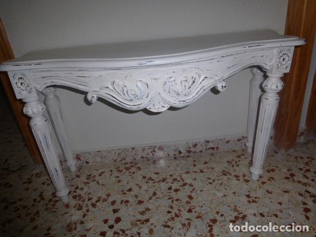 Vintage: CONSOLA DE MADERA TALLADA - Foto 6