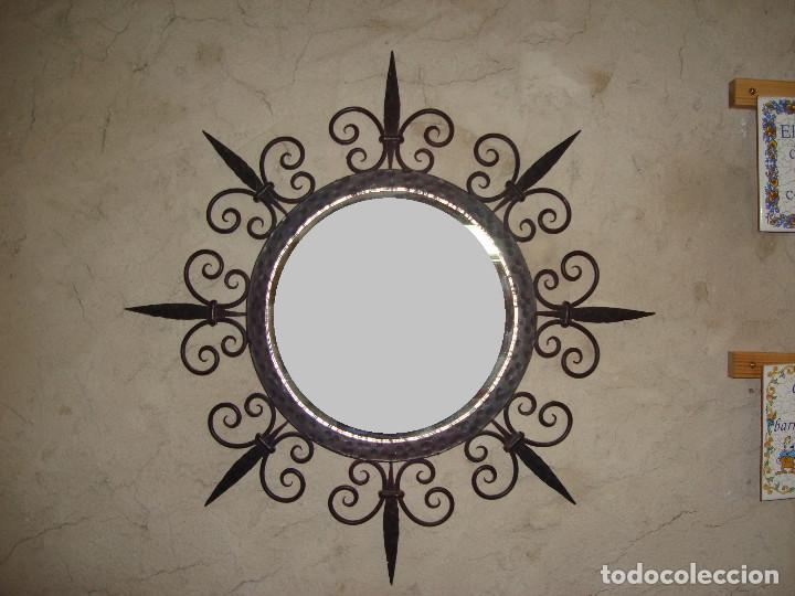 Vintage: espejo sol de forja negro - Foto 2